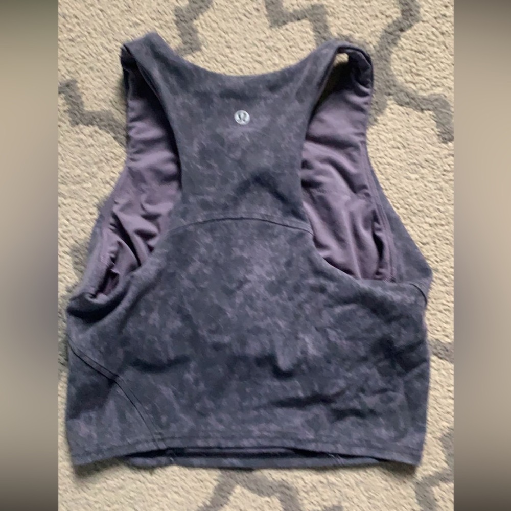 lululemon cropped marble tank size small